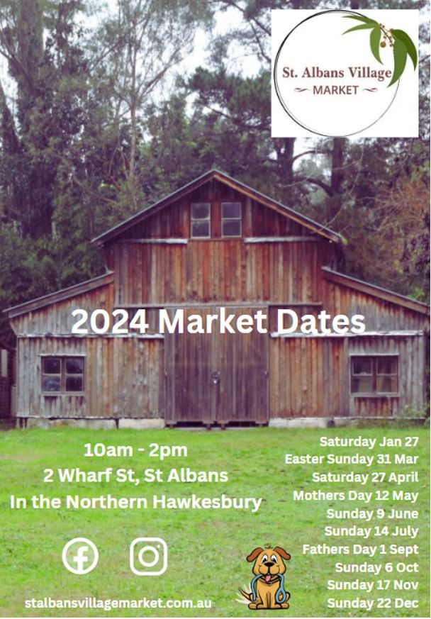 2024 MARKET DATES St Albans Village Market